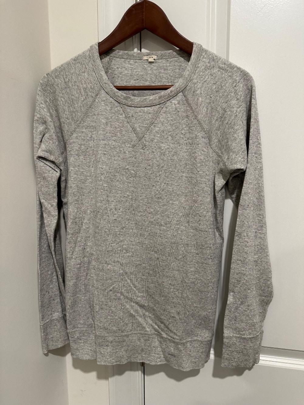J. CREW Lightweight 100% Cotton Heather Gray Long Sleeved Sweatshirt S